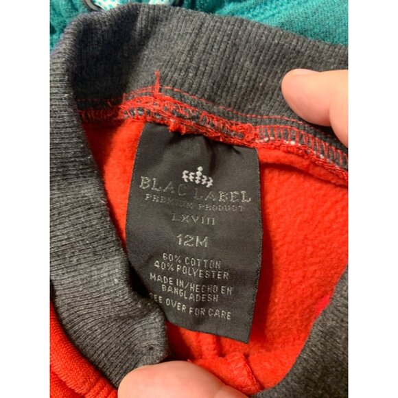 Blac Label Sweat Pants Boys Size 12 Months Orange I9 - Picture 4 of 4